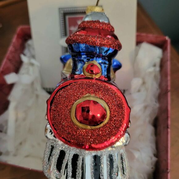 1998 Hallmark Crown Reflections Locomotive Blown Glass Ornament - Picture 4 of 6